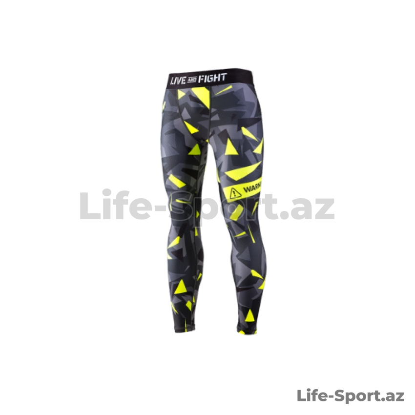 MEN`S LEGGINGS-ATHLETIC CAMO LIME