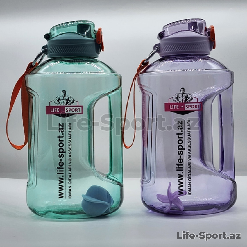 LIFE SPORT WATER BOTTLE WITH PLASTIC BALL 2,2L