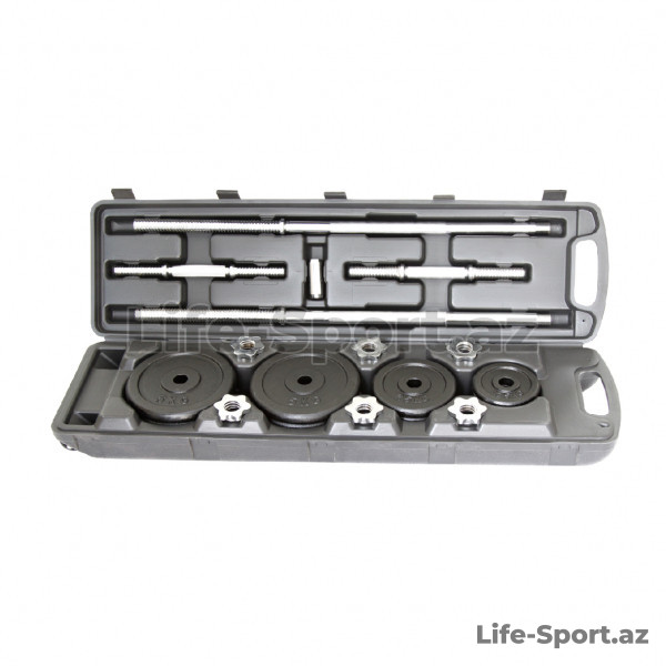Life-Sport Adjustable 50 kg Dumbbless Barbell Set